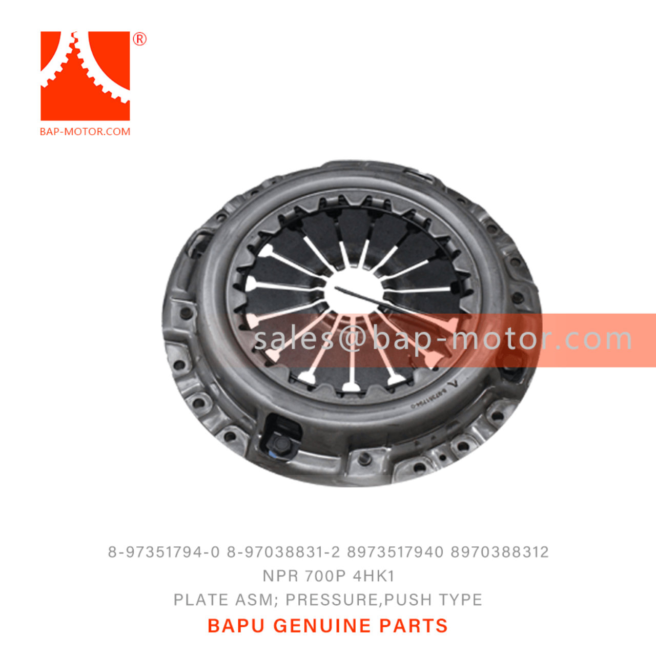 8-97351794-0 8-97038831-2 Push Type Pressure Plate Assembly 8973517940 8970388312 Suitable for ISUZU