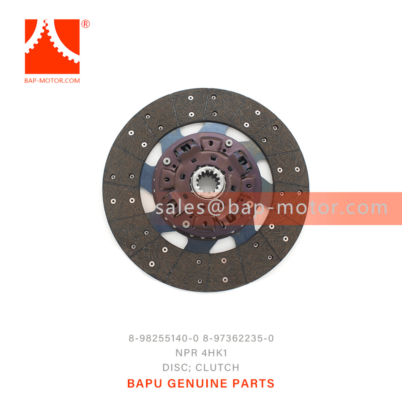 8-98255140-0 8-97362235-0 Clutch Disc 8982551400 8973622350 Suitable for ISUZU NPR75 4HK1T