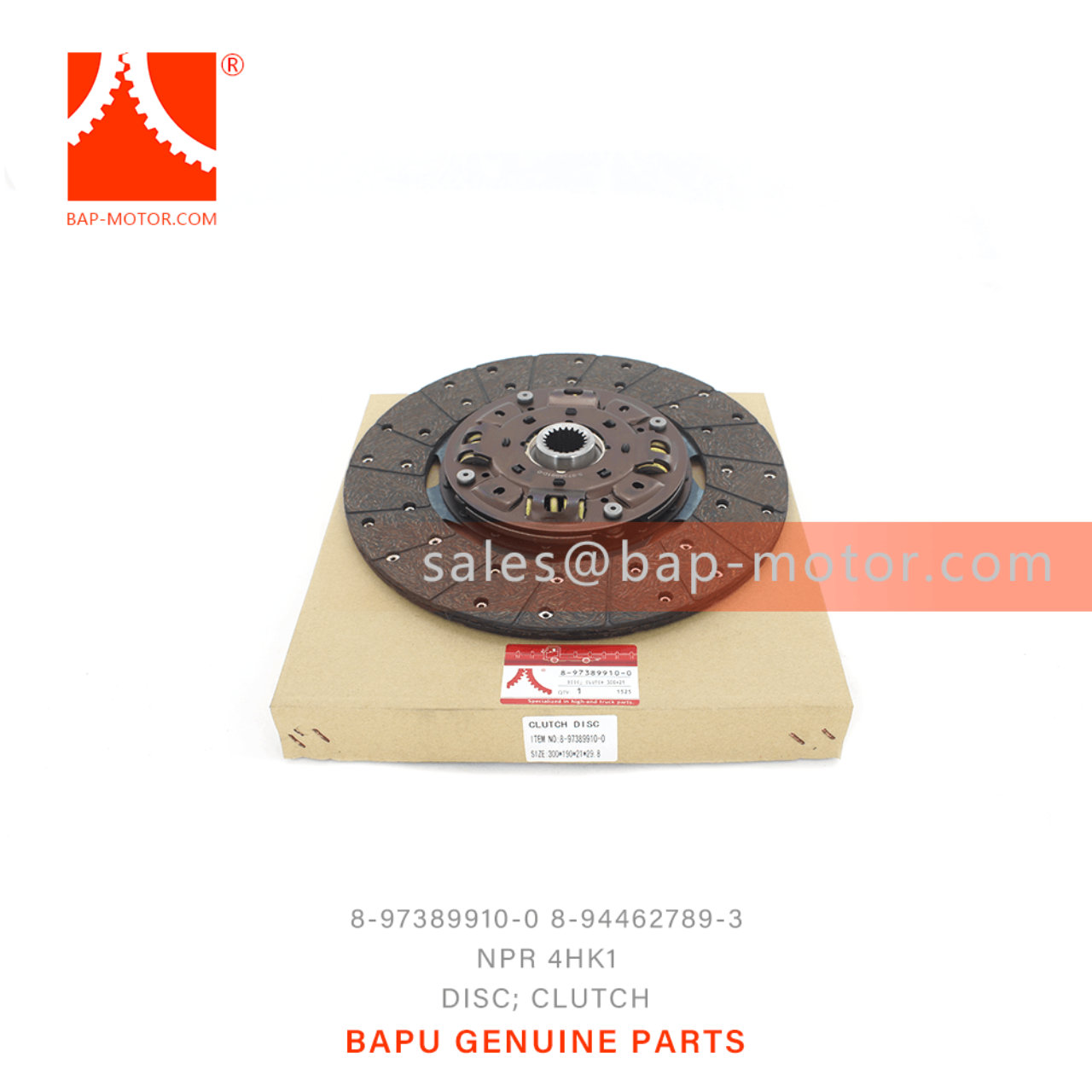 8-97389910-0 8-94462789-3 Clutch Disc 8973899100 8944627893 Suitable for ISUZU NKR NPR 4HF1 4BE1