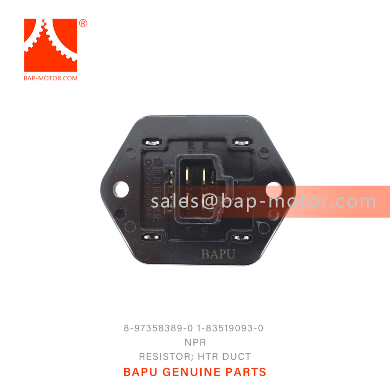 8-97358389-0 1-83519093-0 Heater Duct Resistor 8973583890 1835190930 Suitable for ISUZU NPR